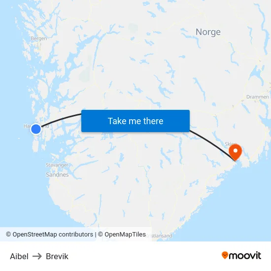 Aibel to Brevik map