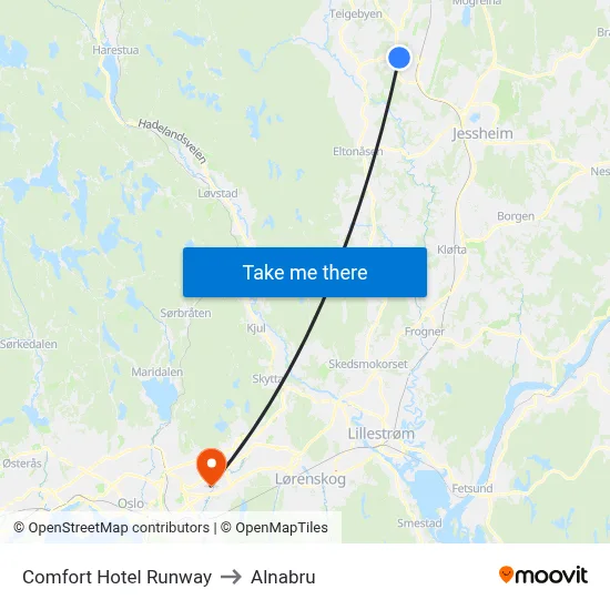 Comfort Hotel Runway to Alnabru map