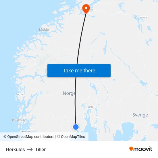 Herkules to Tiller map