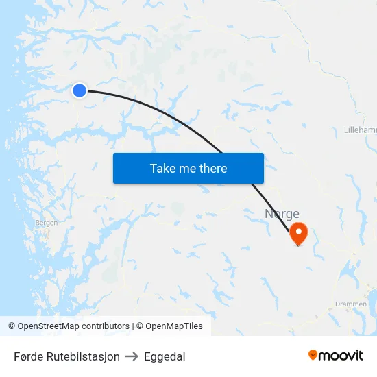 Førde Rutebilstasjon to Eggedal map