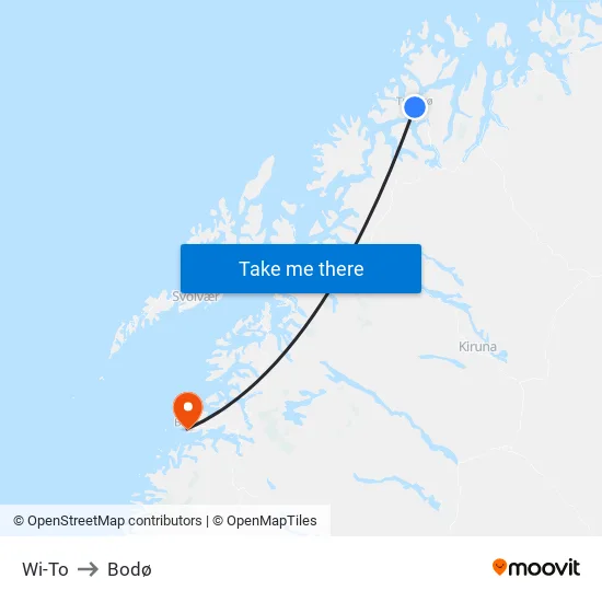 Wi-To to Bodø map
