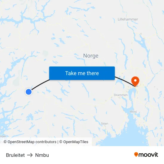 Bruleitet to Nmbu map