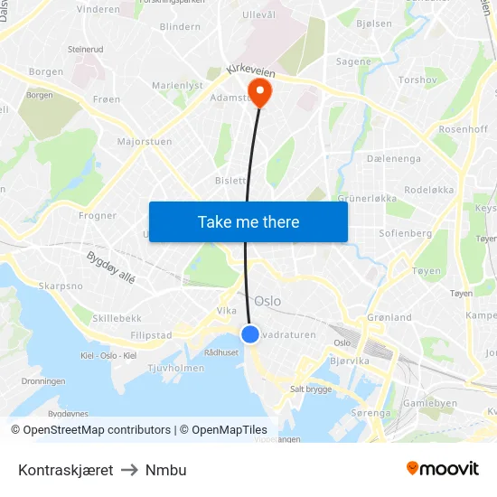 Kontraskjæret to Nmbu map
