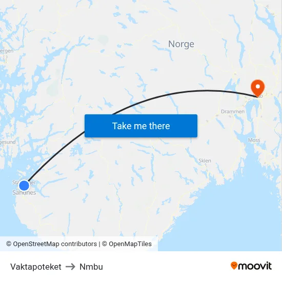 Vaktapoteket to Nmbu map