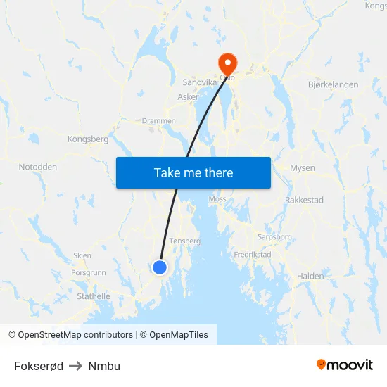 Fokserød to Nmbu map