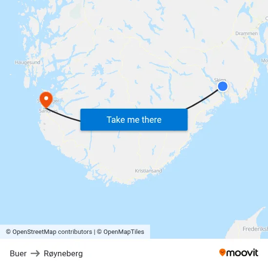 Buer to Røyneberg map