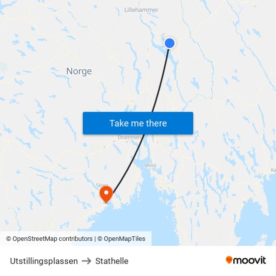 Utstillingsplassen to Stathelle map