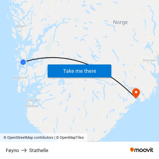 Føyno to Stathelle map