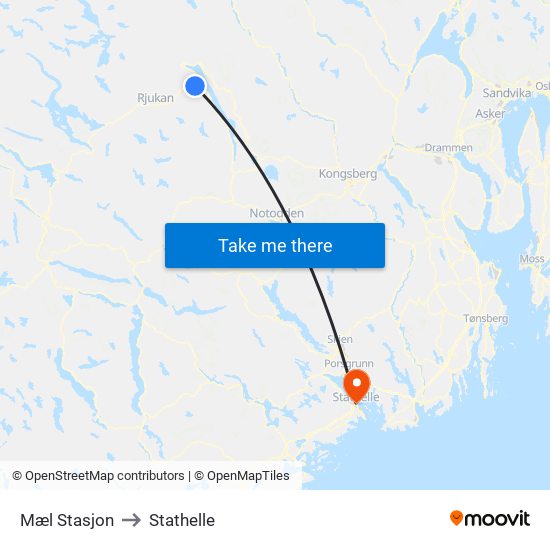 Mæl Stasjon to Stathelle map