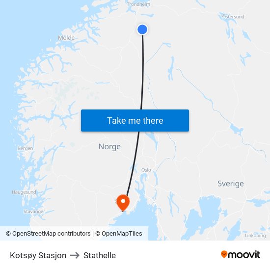 Kotsøy Stasjon to Stathelle map