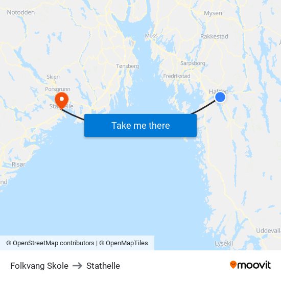 Folkvang Skole to Stathelle map