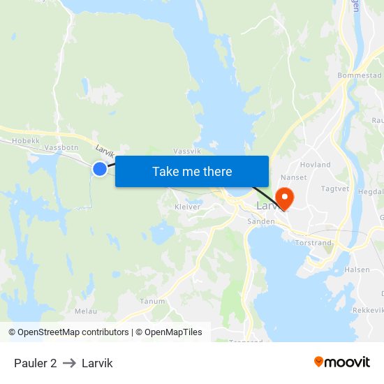 Pauler 2 to Larvik map