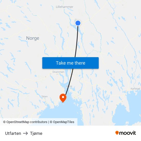 Utfarten to Tjøme map