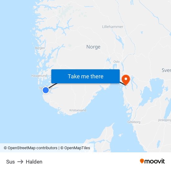 Sus to Halden map