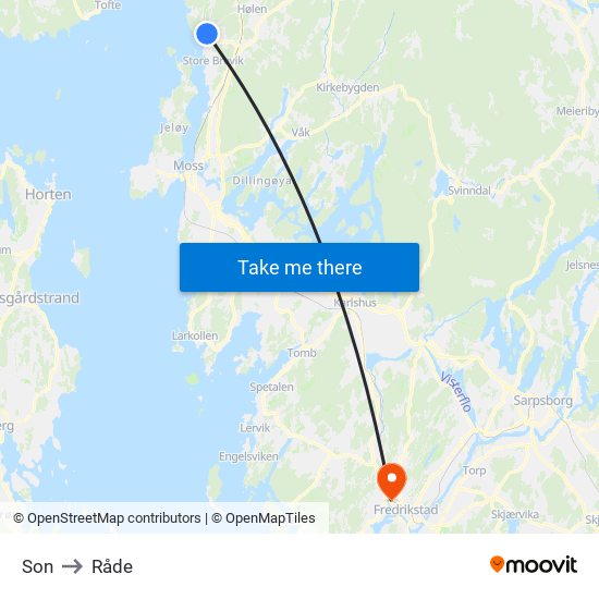 Son to Råde map