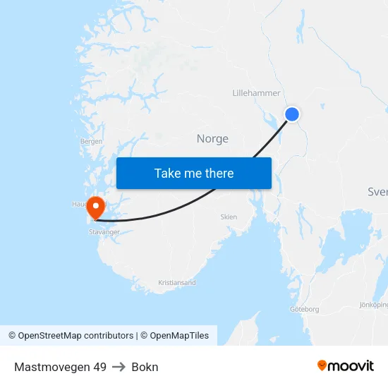 Mastmovegen 49 to Bokn map