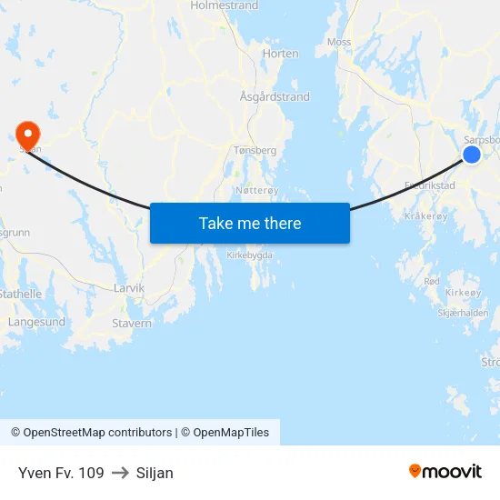 Yven Fv. 109 to Siljan map