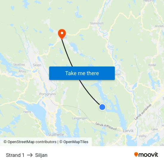 Strand 1 to Siljan map