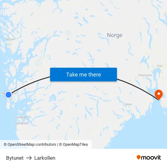 Bytunet to Larkollen map