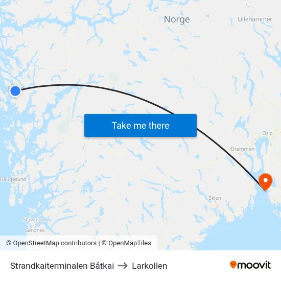 Strandkaiterminalen Båtkai to Larkollen map