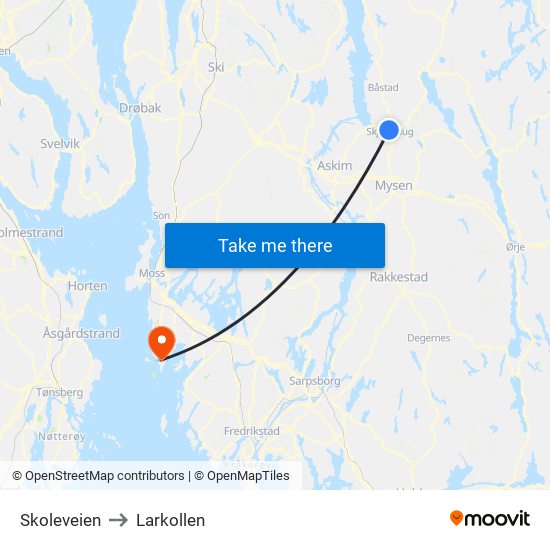 Skoleveien to Larkollen map