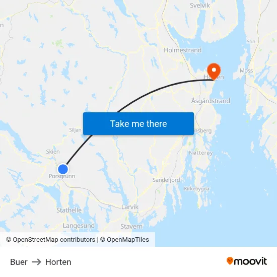 Buer to Horten map