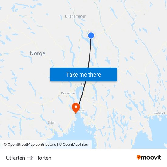 Utfarten to Horten map