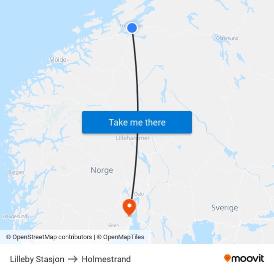 Lilleby Stasjon to Holmestrand map