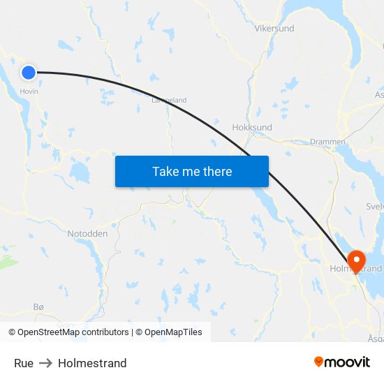 Rue to Holmestrand map