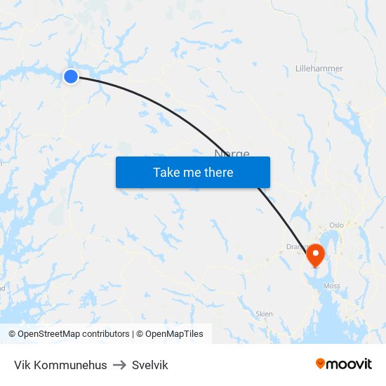 Vik Kommunehus to Svelvik map