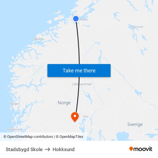 Stadsbygd Skole to Hokksund map