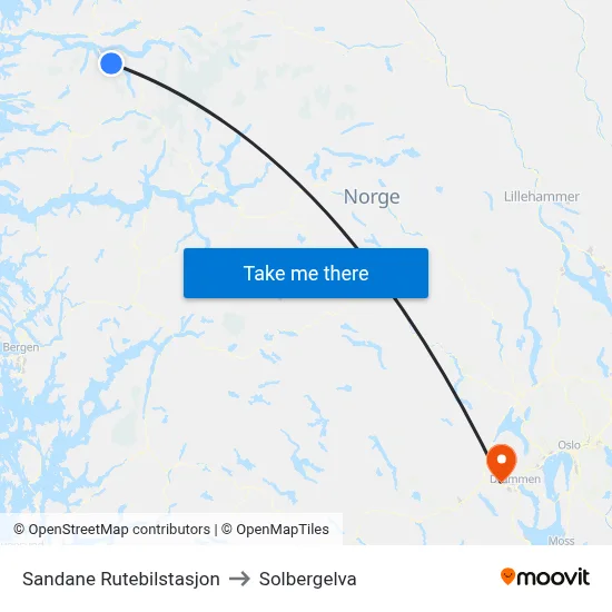 Sandane Rutebilstasjon to Solbergelva map
