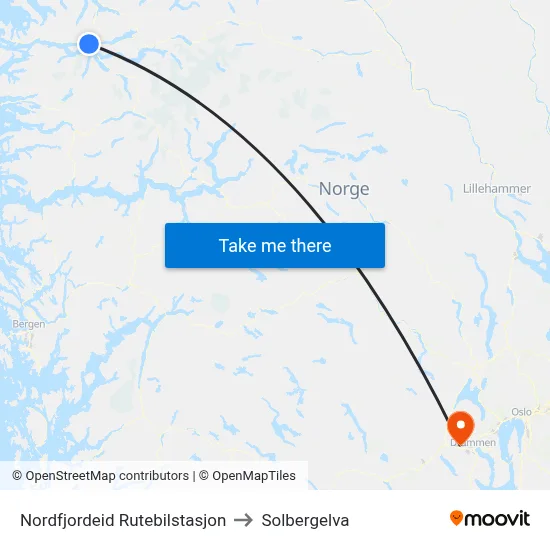 Nordfjordeid Rutebilstasjon to Solbergelva map