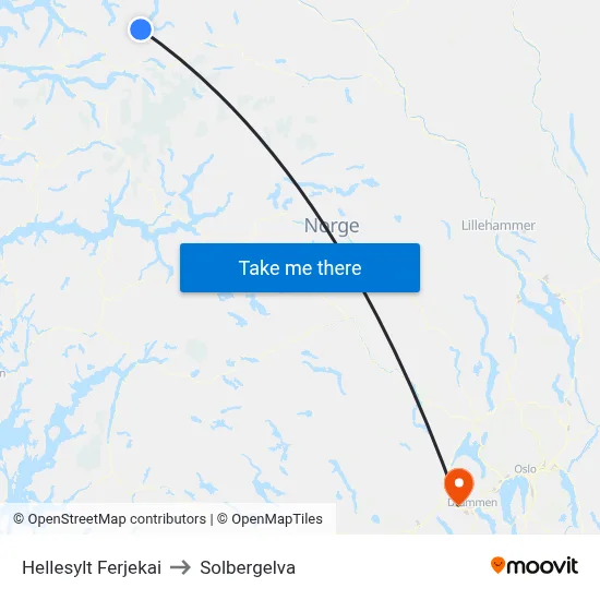 Hellesylt Ferjekai to Solbergelva map