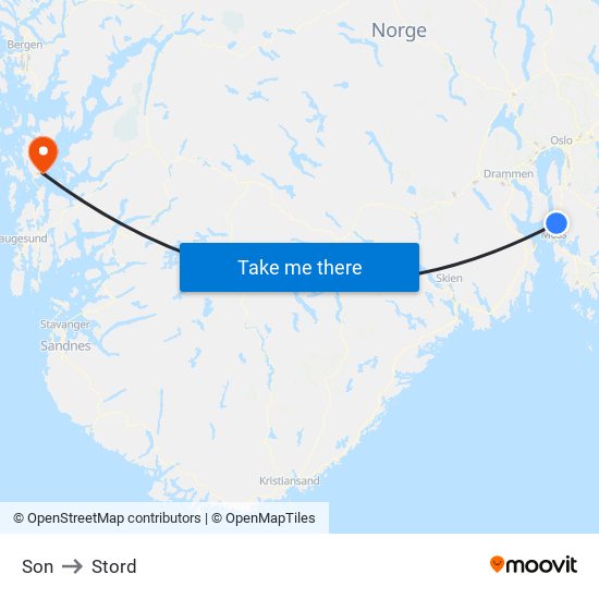 Son to Stord map