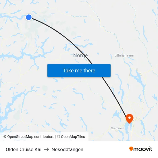 Olden Cruise Kai to Nesoddtangen map