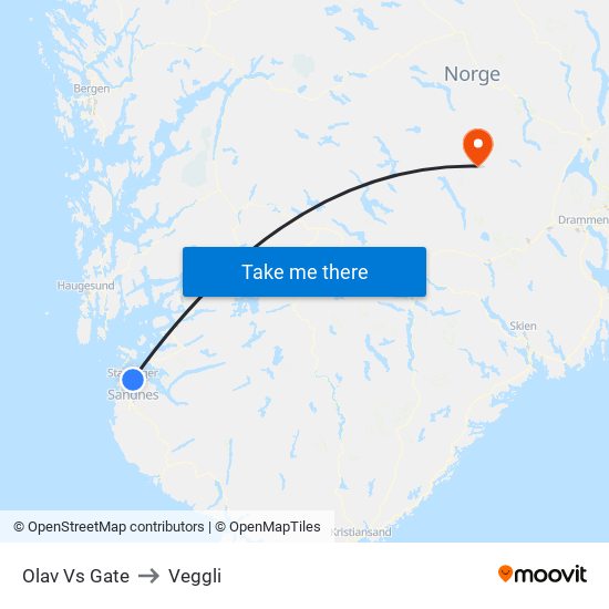 Olav Vs Gate to Veggli map