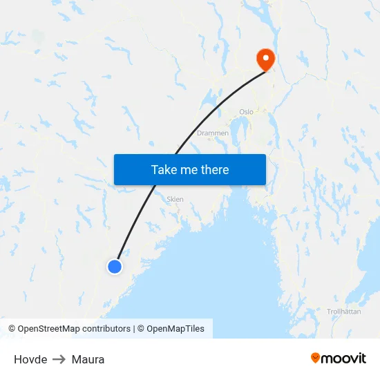 Hovde to Maura map