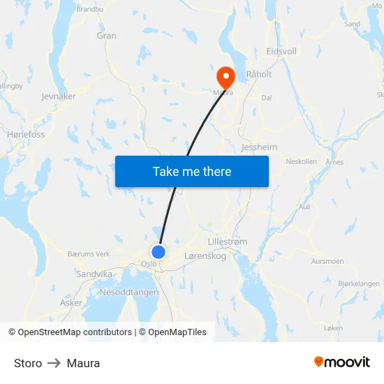 Storo to Maura map
