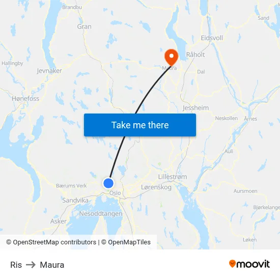 Ris to Maura map