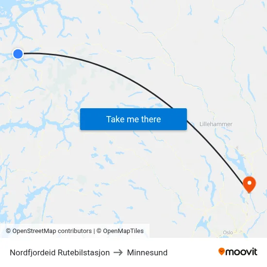 Nordfjordeid Rutebilstasjon to Minnesund map