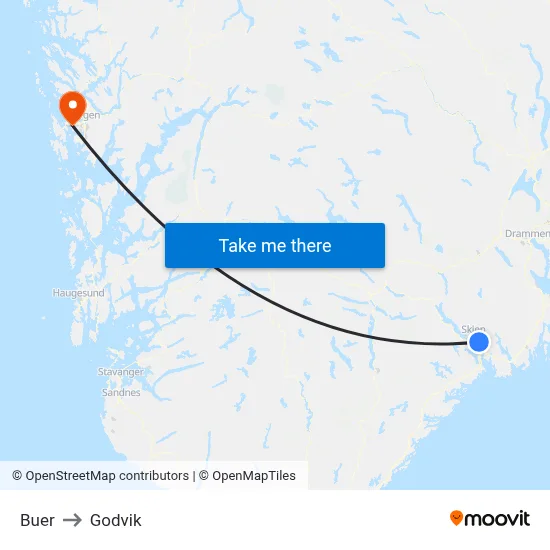 Buer to Godvik map