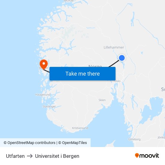 Utfarten to Universitet i Bergen map