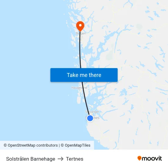 Solstrålen Barnehage to Tertnes map