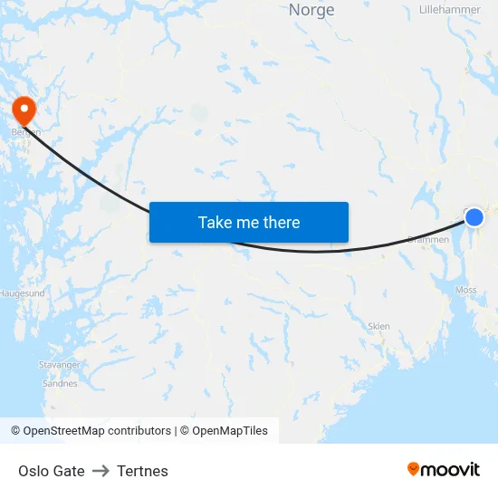 Oslo Gate to Tertnes map