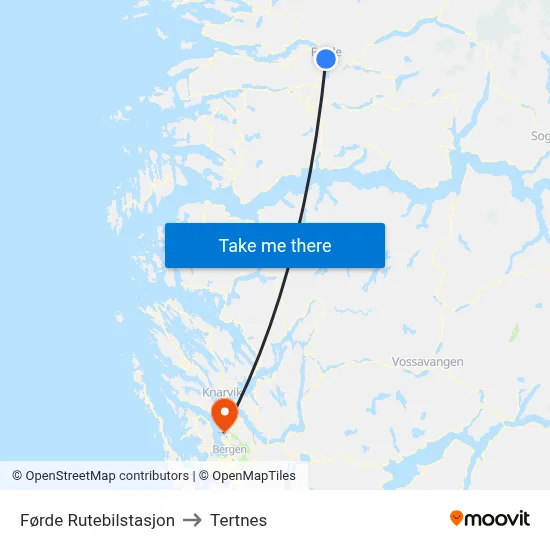 Førde Rutebilstasjon to Tertnes map