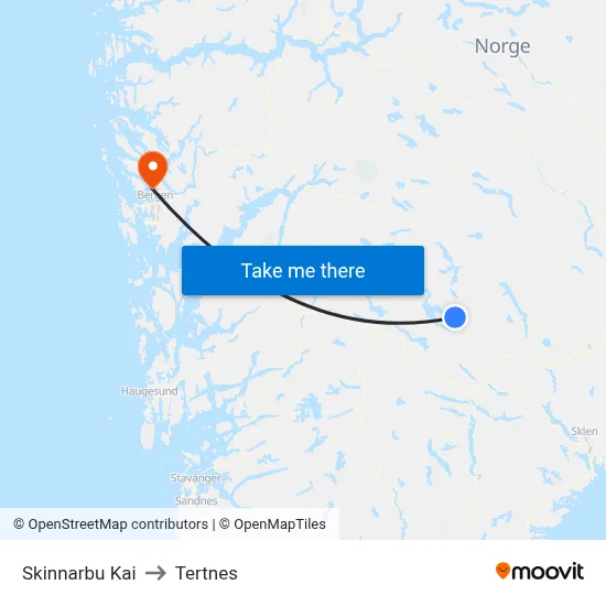 Skinnarbu Kai to Tertnes map