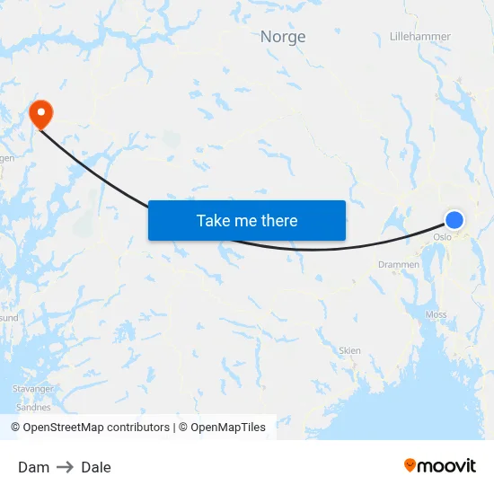 Dam to Dale map