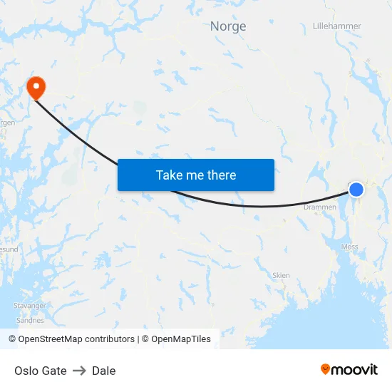 Oslo Gate to Dale map