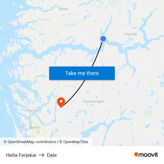 Hella Ferjekai to Dale map